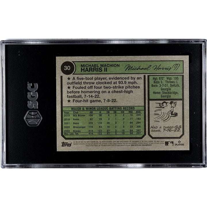 2023 Topps Heritage Michael Harris II Braves rookie cup baseball card graded SGC 10