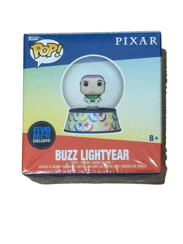 Funko Pop Pixar Buzz Lightyear snow globe vinyl figure Five Below exclusive packaging front view