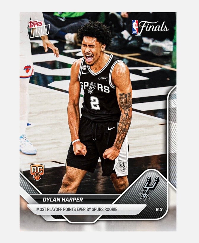 Dylan Harper RC 2026 Topps NOW #329 NBA Finals Spurs 7472 PR
