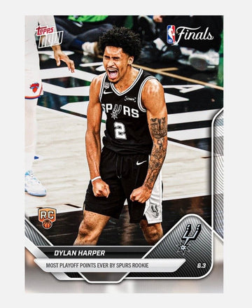Dylan Harper RC 2026 Topps NOW #329 NBA Finals Spurs 7472 PR