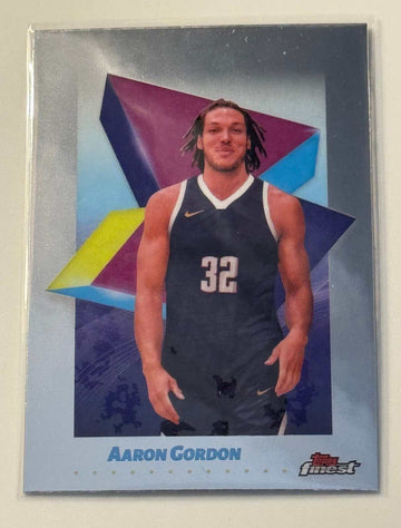 2025 Topps Finest Aaron Gordon #26 Denver Nuggets silver basketball card in protective sleeve