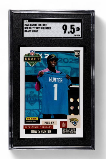 2025 PANINI INSTANT TRAVIS HUNTER DRAFT NIGHT RC #NFLDN—2 NFL Jaguars - SGC 9.5
