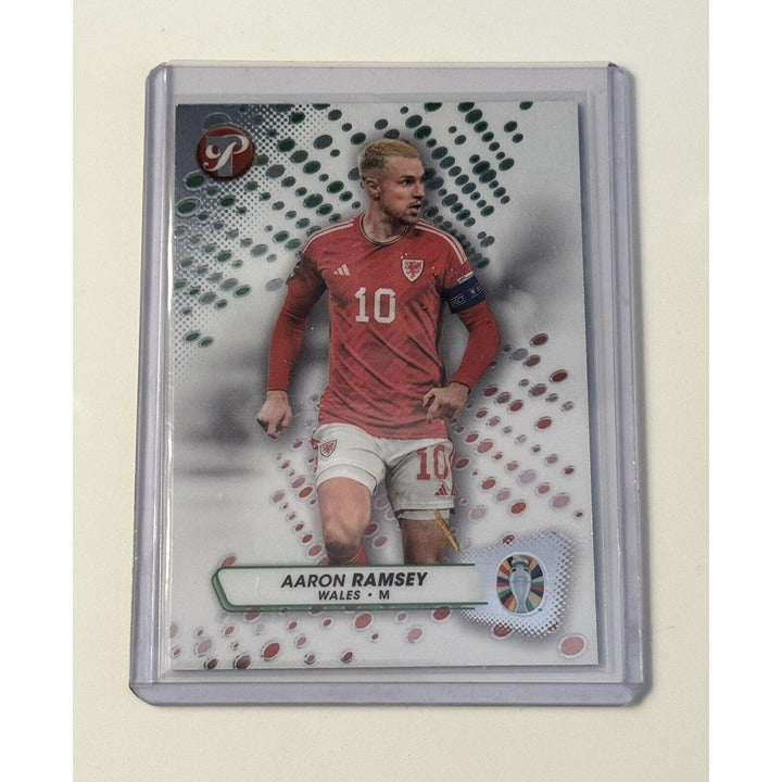 2023-24 Topps Pristine UEFA Road to Euro 2024 Aaron Ramsey Wales Futbol Card 198