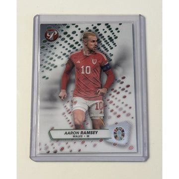 2023-24 Topps Pristine UEFA Road to Euro 2024 Aaron Ramsey Wales Futbol Card 198