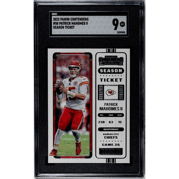2022 Panini Contenders Season Ticket Patrick Mahomes Kansas City Chiefs 58 SGC 9