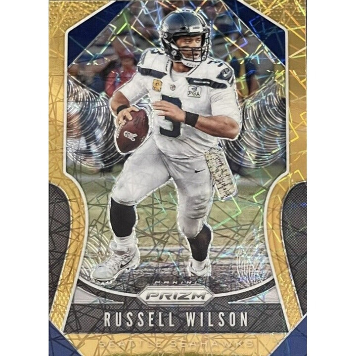 2019 Panini Prizm Lazer Prizm Russell Wilson Card #258 NFL Broncos/Seahawks Card