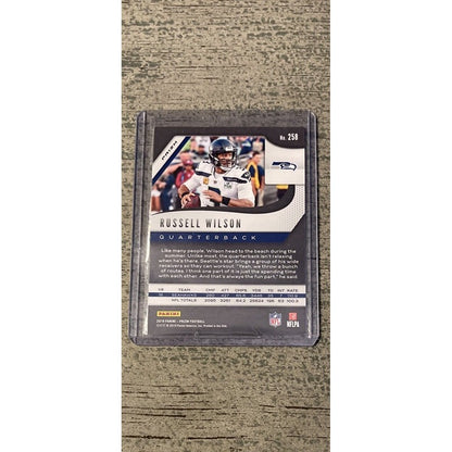 2019 Panini Prizm Lazer Prizm Russell Wilson Card #258 NFL Broncos/Seahawks Card