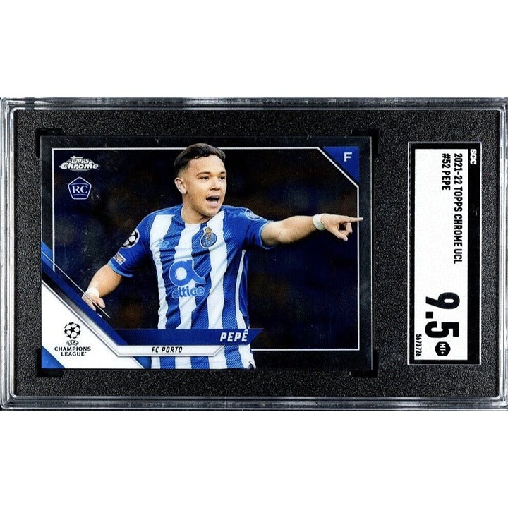 2021-22 Topps Chrome UCL Pepê RC* #52 FC Porto Champions League Rookie - SGC 9.5