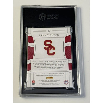 2022 Panini National Treasures Collegiate 30/99 Drake London RC Auto SGC 9.5 NFL