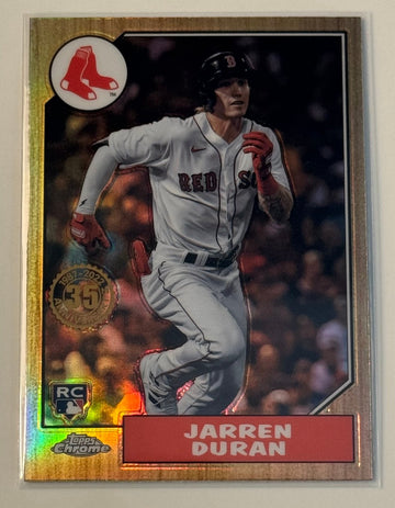 Jarren Duran 2022 Topps Chrome 1987 35th Anniversary Rookie Refractor MLB RedSox