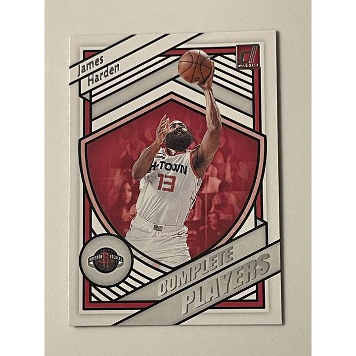 JAMES HARDEN Panini Donruss 2020-21 NBA Complete Players Card #8 Houston Rockets 76ers shooting basketball