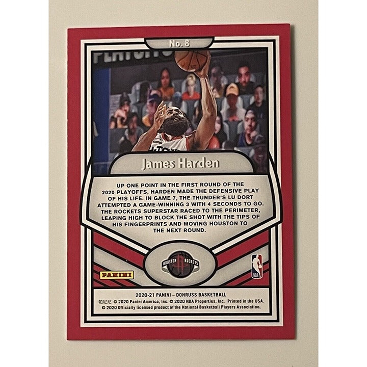 JAMES HARDEN Panini Donruss 2020-21 N4 NBA Complete Players Card #8 Rocket/76ers
