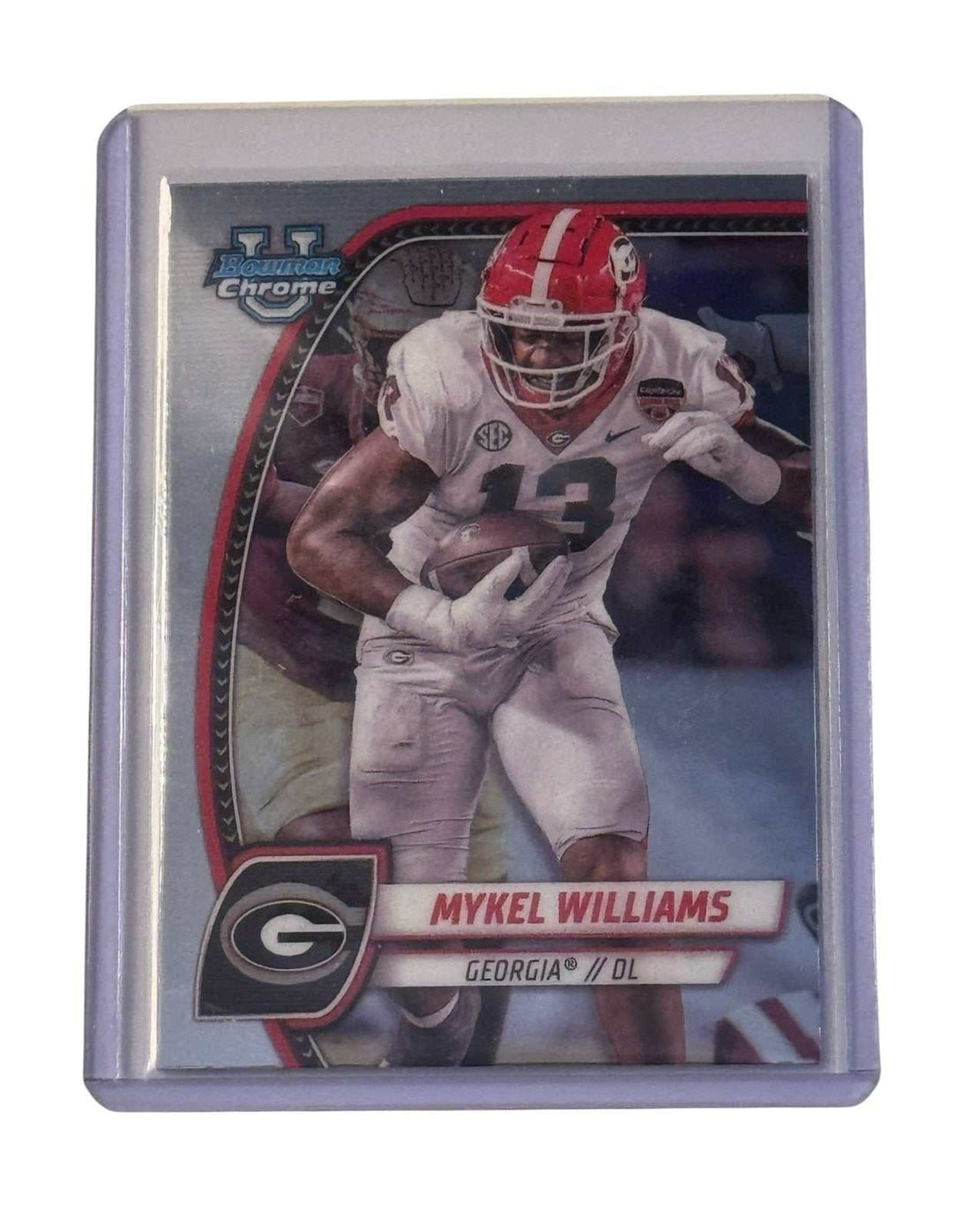 Mykel Williams RC 2024 Bowman U Chrome football card Georgia Bulldogs defensive lineman