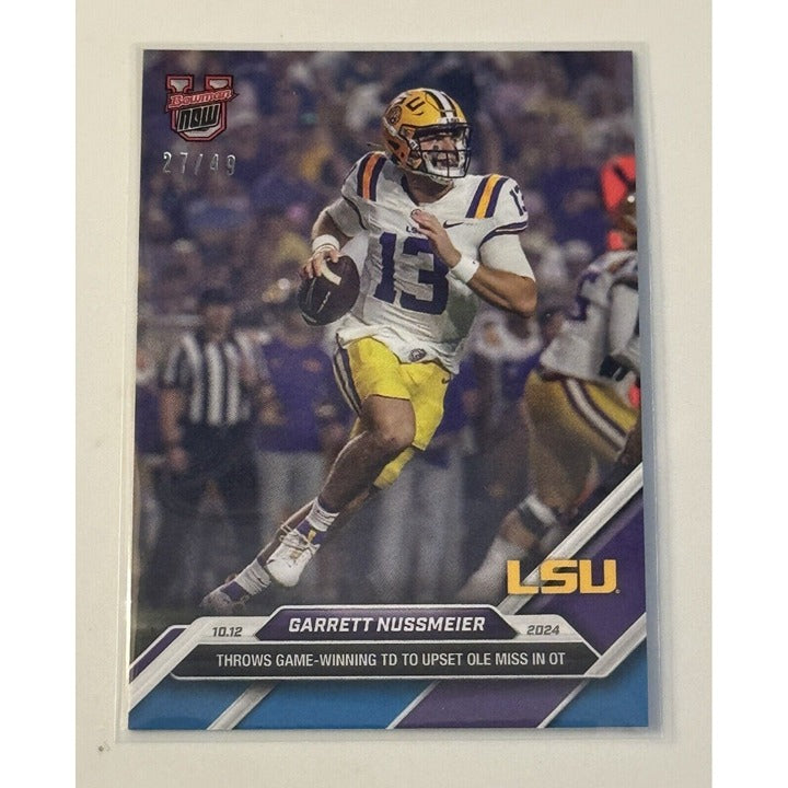 21/49* Garrett Nussmeier RC LSU Tigers 2024 Bowman U Now Football Rookie Card 27