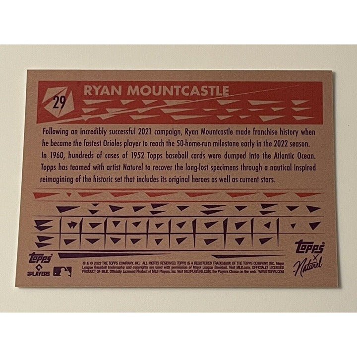 2022 Topps X Naturel 1952 #29 Ryan Mountcastle Collector’s Foil Parallel Orioles