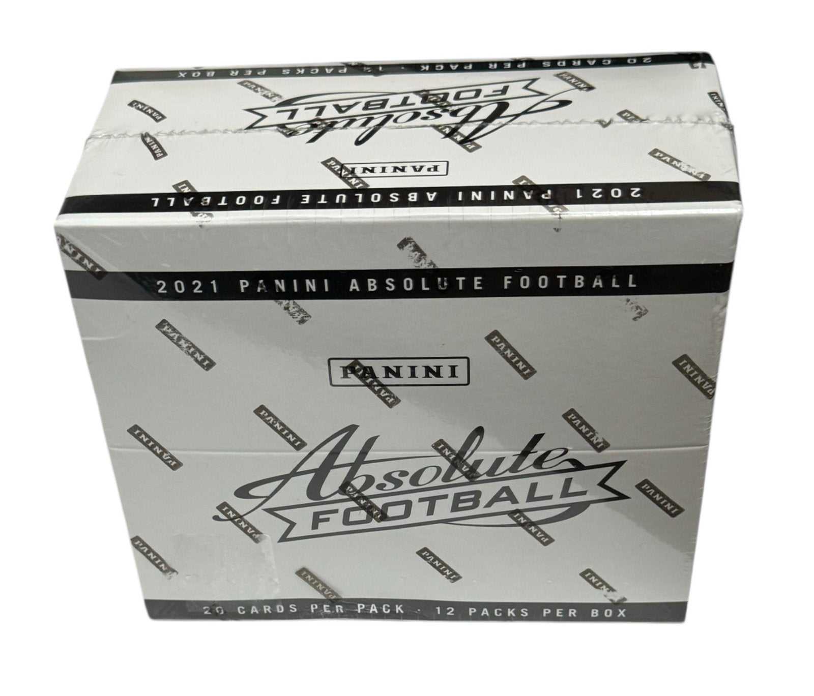 2021 Panini Absolute Football sealed retail box with 12 packs of NFL rookie cards