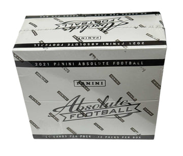 2021 Panini Absolute Football sealed retail box with 12 packs of NFL rookie cards