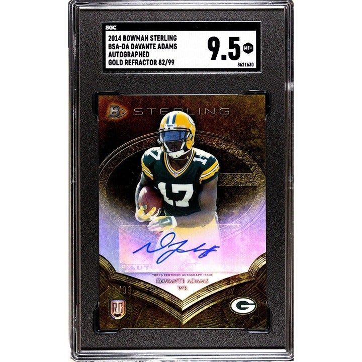 2014 Bowman Sterling Davante Adams* RC Auto Card #BSA-DA - NFL Packers - SGC 9.5