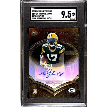 2014 Bowman Sterling Davante Adams* RC Auto Card #BSA-DA - NFL Packers - SGC 9.5