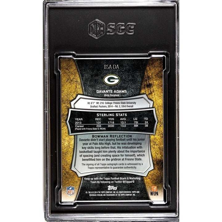 2014 Bowman Sterling Davante Adams rookie autographed Packers football card SGC 9.5 graded