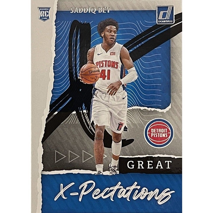 SADDIQ BEY RC - 2020-21 Donruss Great X-Pectations Rookie Card #19 - NBA Pistons
