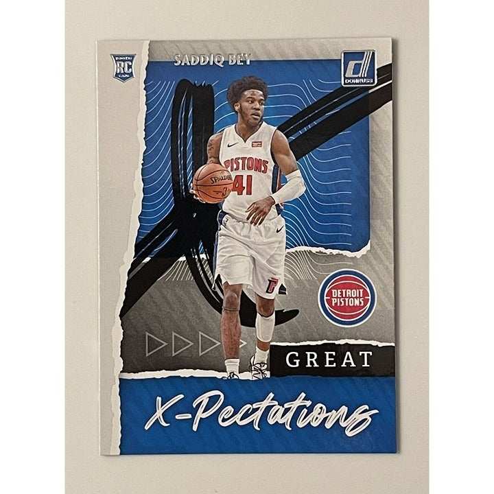 SADDIQ BEY RC 2020-21 Donruss Great X-Pectations rookie card NBA Pistons