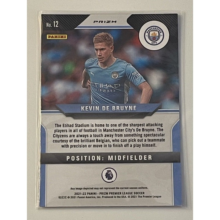 2021-22 Panini Prizm Premier League Pink Cracked Ice Prizm Kevin de Bruyne - #12