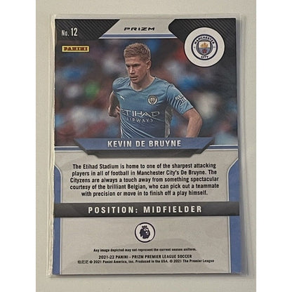2021-22 Panini Prizm Premier League Pink Cracked Ice Prizm Kevin de Bruyne - #12