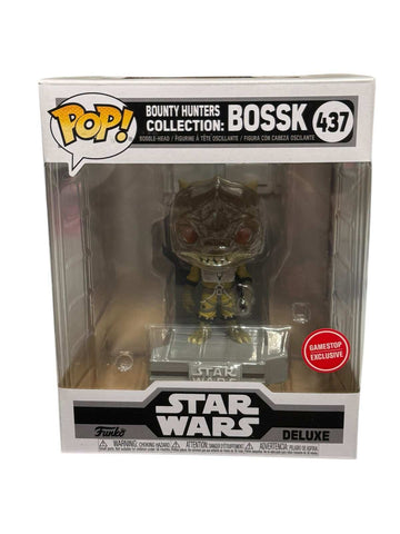 Funko Pop Star Wars Bossk 437 Bounty Hunters Collection GameStop Exclusive deluxe figure in box