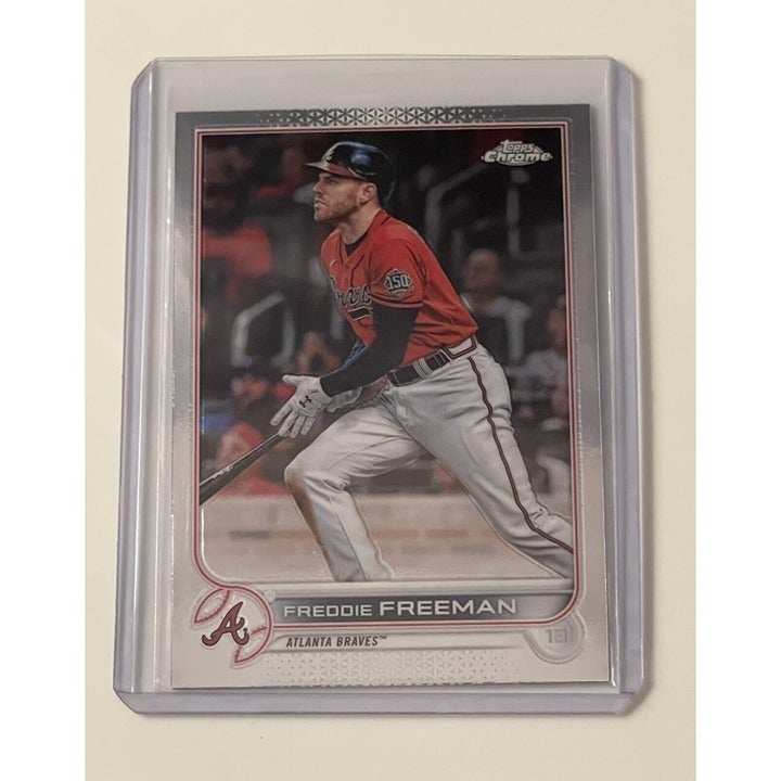 Freddie Freeman 2022 Topps Chrome MLB Atlanta Braves World Series Champion baseball card
