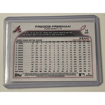 Freddie Freeman* - 2022 Topps Chrome Card #14 - MLB Atlanta Braves - WS Champion