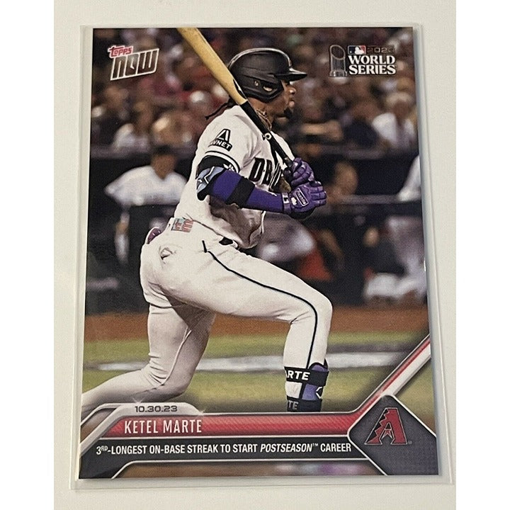 2023 ToppsNOW Ketel Marte On Base Streak World Series Game 3 - MLB D’Backs #1060