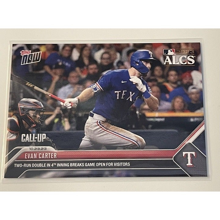 Evan Carter Call Up Texas Rangers 2023 MLB TOPPS NOW® Card #1037 - Baseball Card
