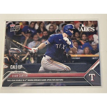Evan Carter Call Up Texas Rangers 2023 MLB TOPPS NOW® Card #1037 - Baseball Card