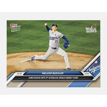 Walker Buehler* 2024 MLB Topps NOW Card WORLD SERIES LA Dodgers Card #872 READY!