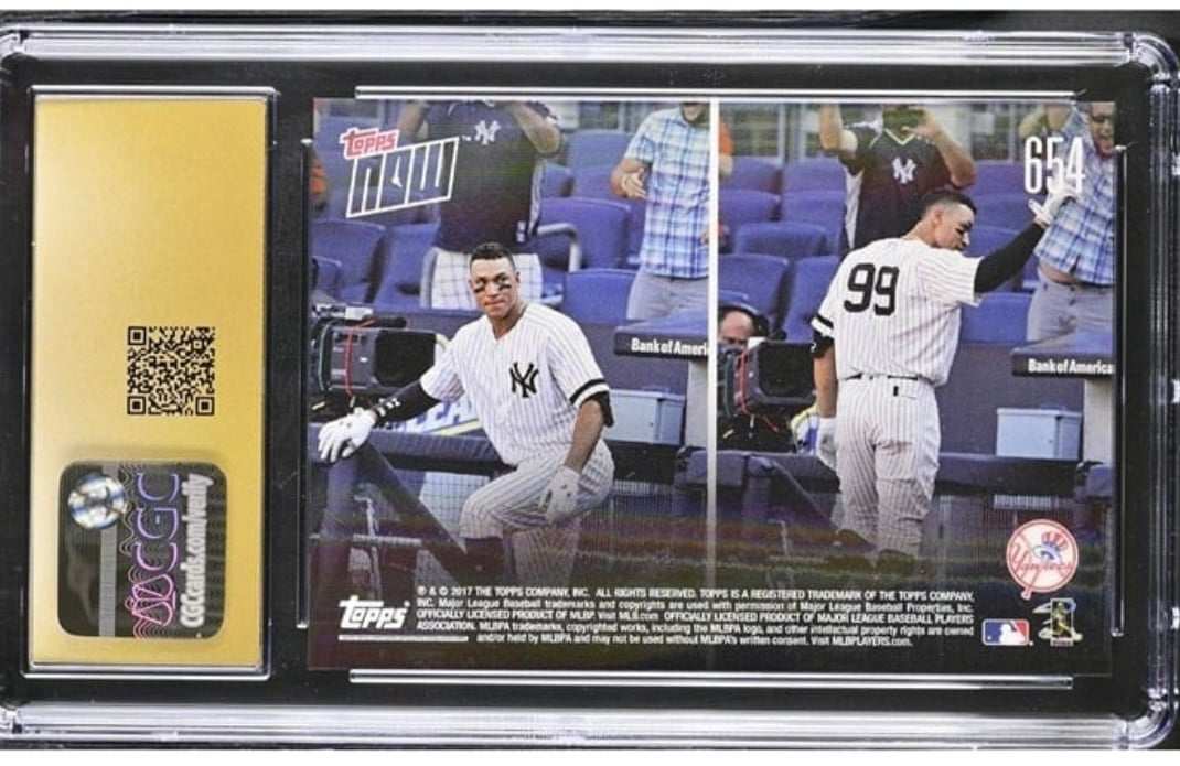 2017 Topps Now Aaron Judge Rookie Card #654 MLB New York Yankees Graded CGC 10