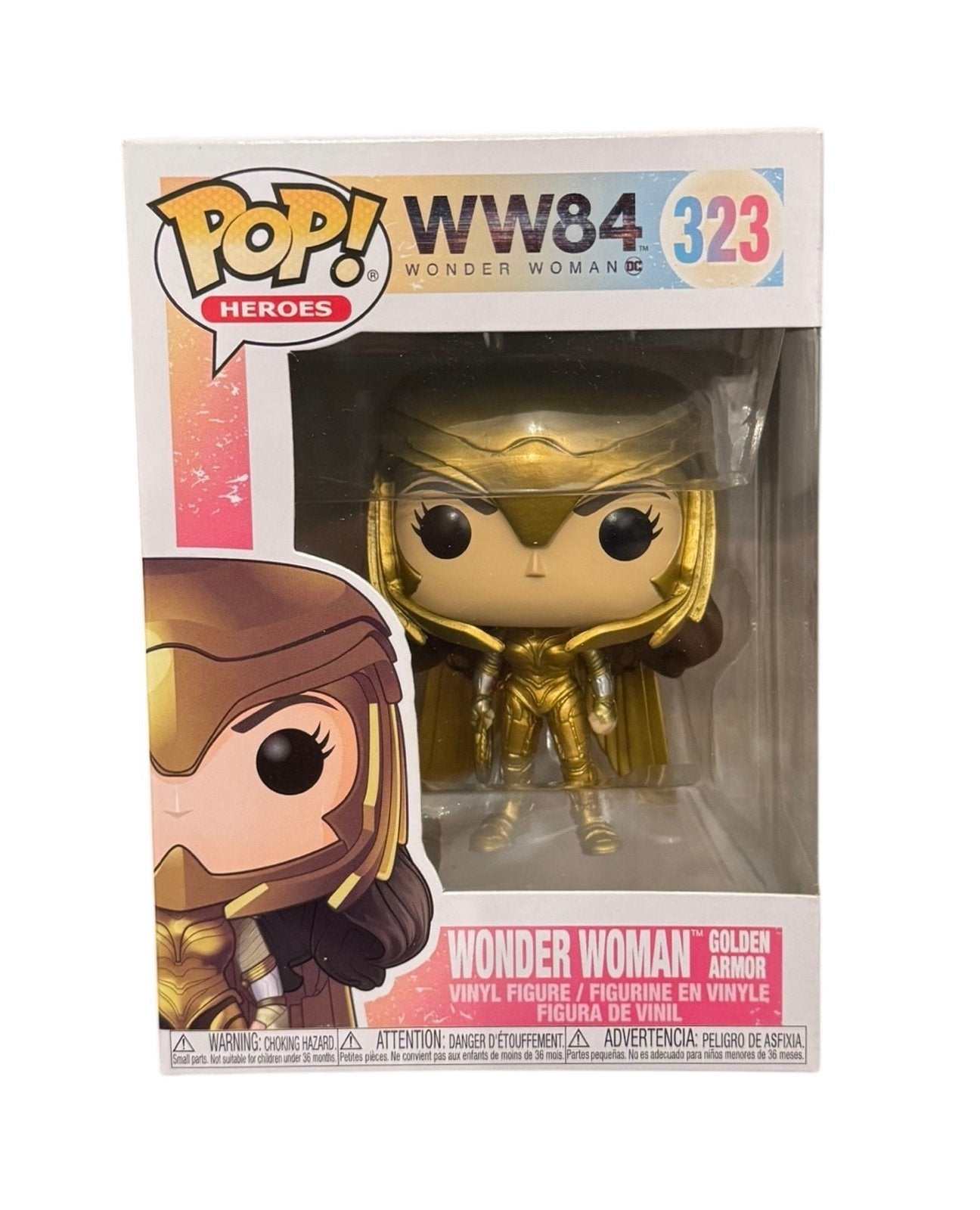 Funko Pop Heroes Wonder Woman 1984 Golden Armor vinyl figure in box