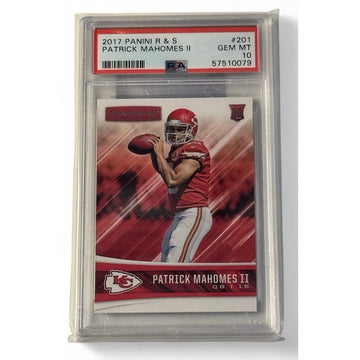 2017 Panini Rookies & Stars Football Patrick Mahomes II RC 201 NFL Chiefs PSA 10