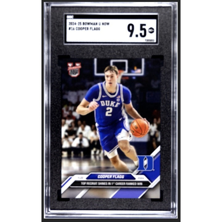 LIMITED Cooper Flagg RC 2024 Bowman U 1st Ranked Win Duke Blue Devils 16 SGC 9.5