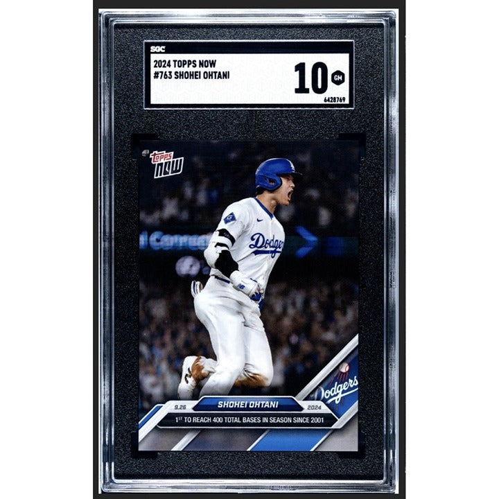 2024 TOPPS NOW SHOHEI OHTANI 1st 10 Total Bases Since 2001 Dodgers #763 - SGC 10