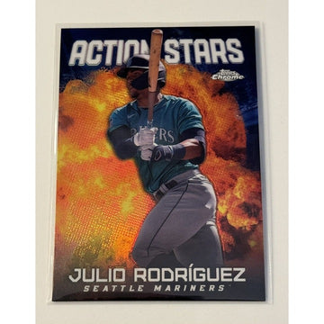 2023 Topps Chrome Update Julio Rodriguez Action Stars MLB Seattle Mariners ASC20