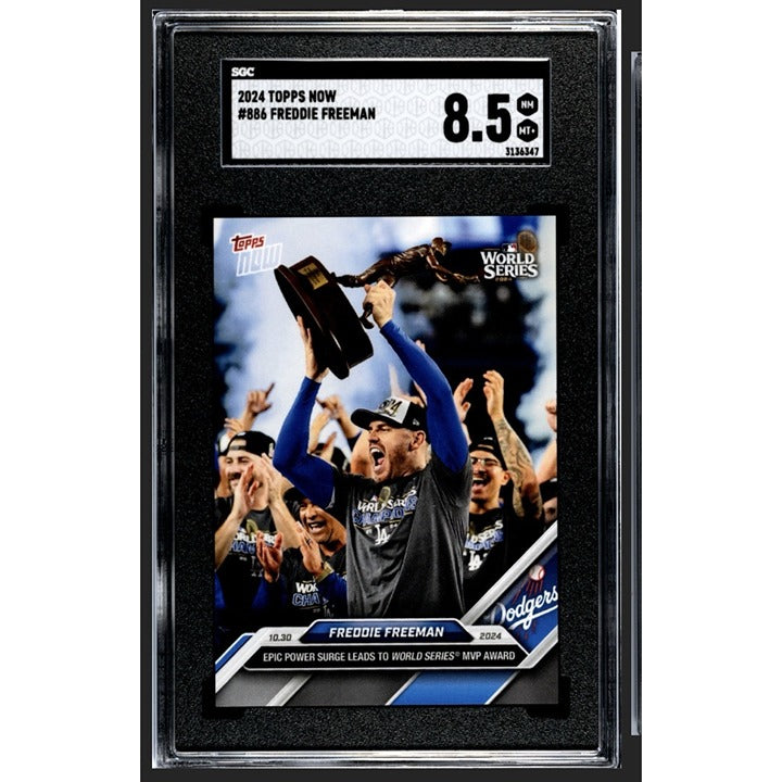 MVP AWARD! Freddie Freeman* 2024 MLB Topps NOW #886 Dodgers World Series SGC 8.5
