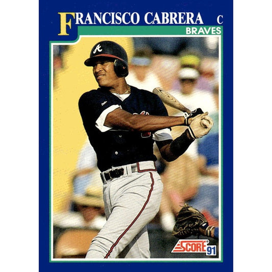 1991 Score Vintage Baseball Card Francisco Cabrera - MLB Atlanta Braves NL West