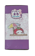 Honeymaru Strawbun Chan strawberry bunny vinyl figure packaging with kawaii sleepy bunny and umbrella illustration