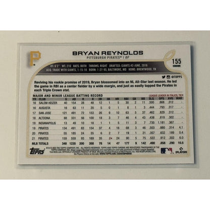 2022 Topps Chrome #530 Bryan Reynolds MLB New York Mets Green Foilboard #/499