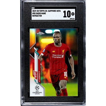 2019 Topps Chrome Sadio Mane* - UCL Sapphire Edition Refractor Card #90 - SGC 10