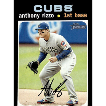2020 Topps Heritage Anthony Rizzo* - MLB AL New York Yankees Baseball Card #373