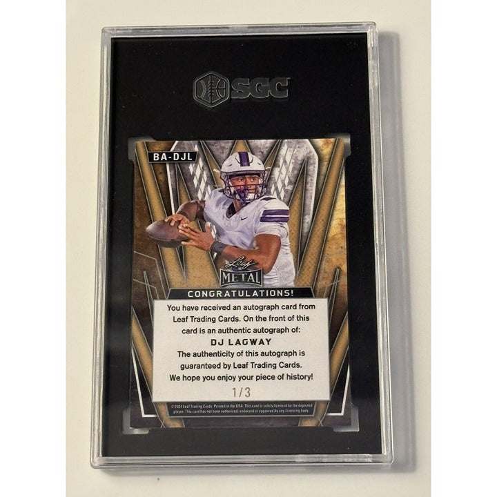 2024 DJ Lagway RC autographed football card Orange Mojo 9.5 SGC graded
