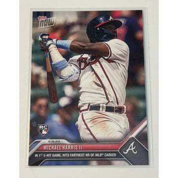 Low Pop! Michael Harris II RC 5 Hits & Longest HR 2023 MLB TOPPS NOW 458 PR 1358