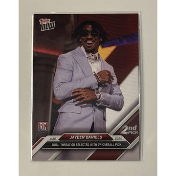 Jayden Daniels RC 2024 Topps Now Draft Night NFL Commanders Football - Card #D-2